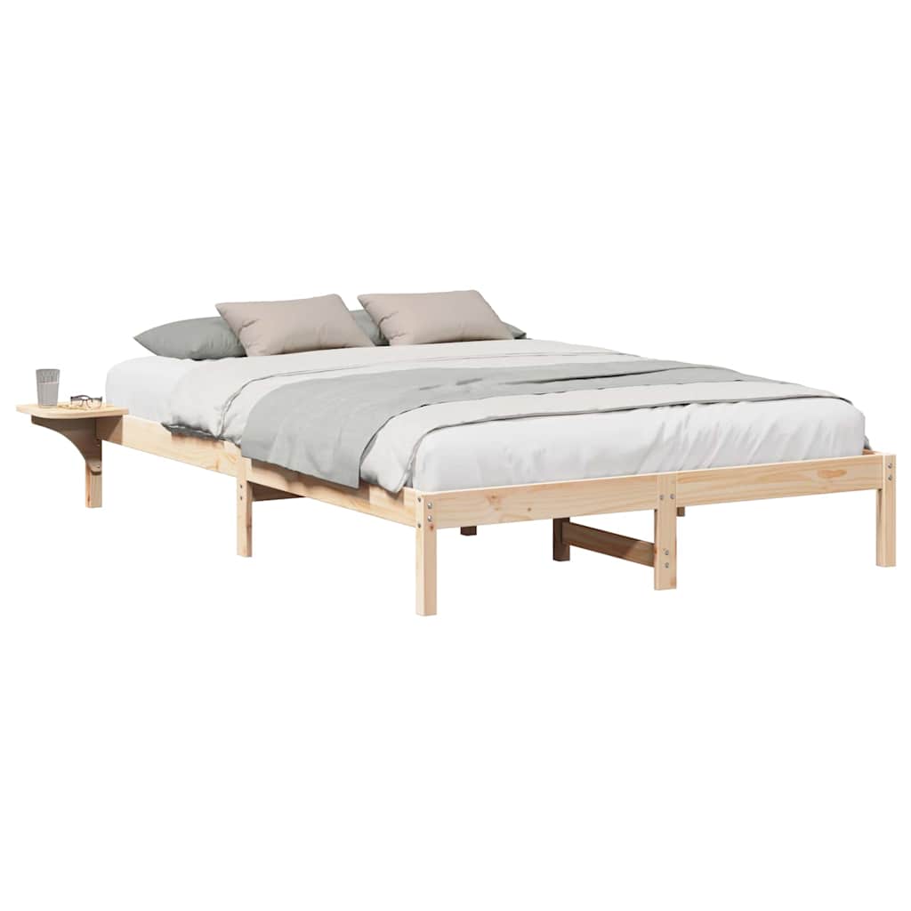 Bedframe met nachttafels Bruin 150 x 200 cm Bruin