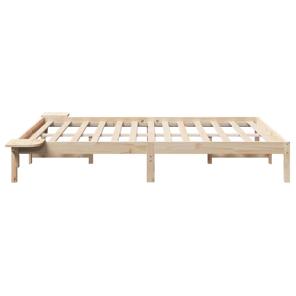 Bedframe met nachttafels Bruin 150 x 200 cm Bruin