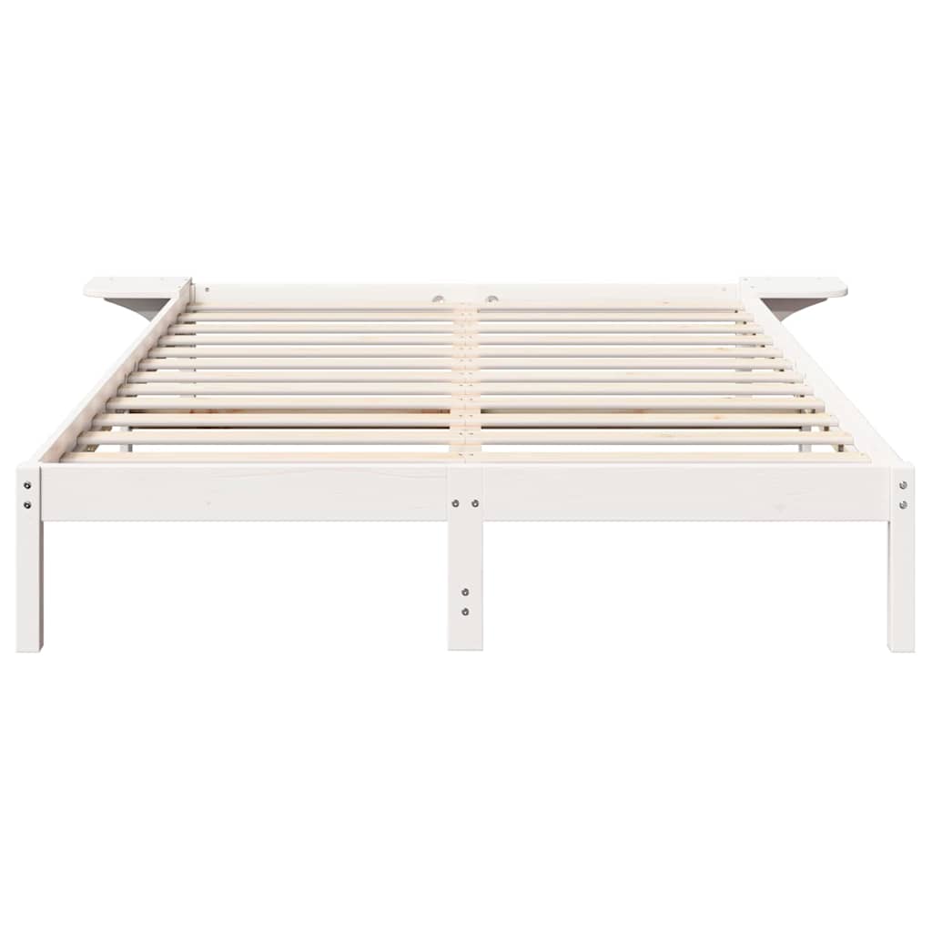 Bedframe met nachttafels Wit 150 x 200 cm Wit