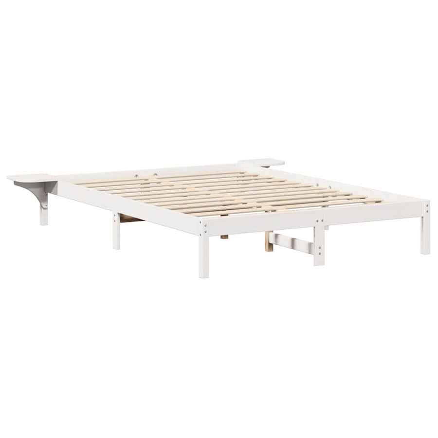 Bedframe met nachttafels Wit 140 x 200 cm Wit