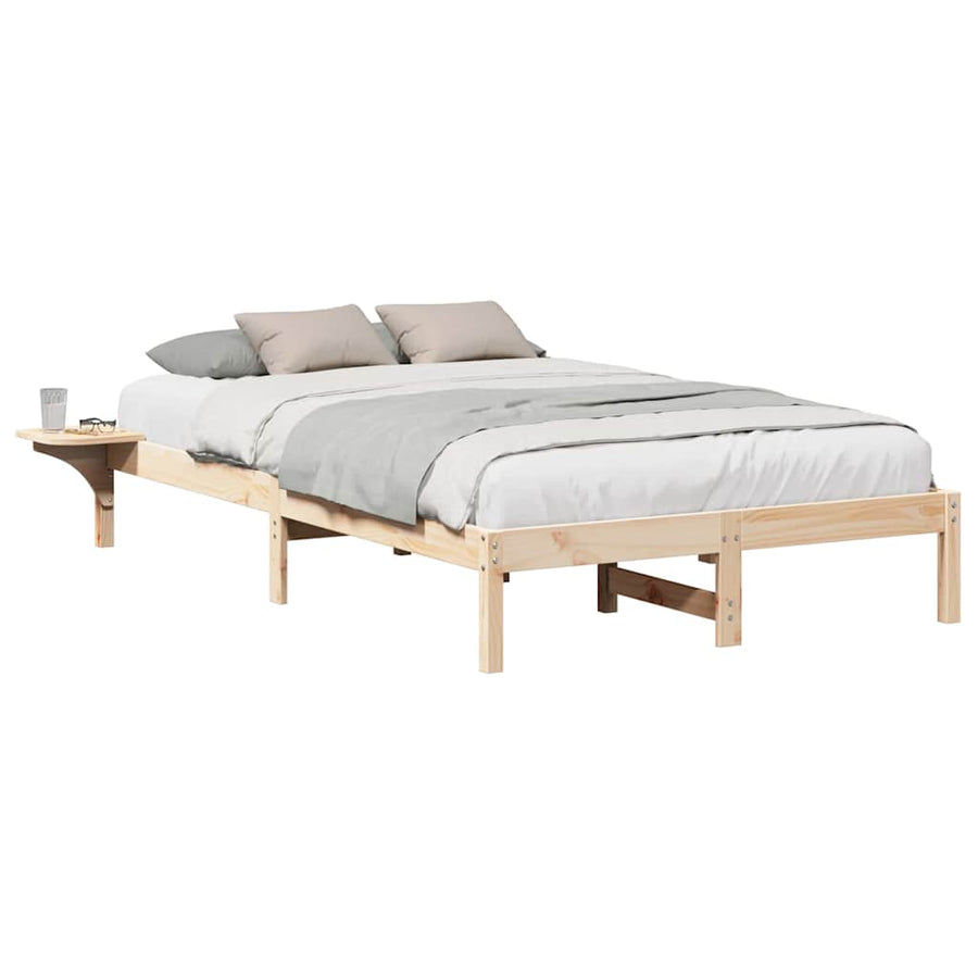 Bedframe met nachttafels Bruin 120 x 200 cm Bruin