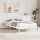 Bed Frame White 120 x 200 cm Solid Pine