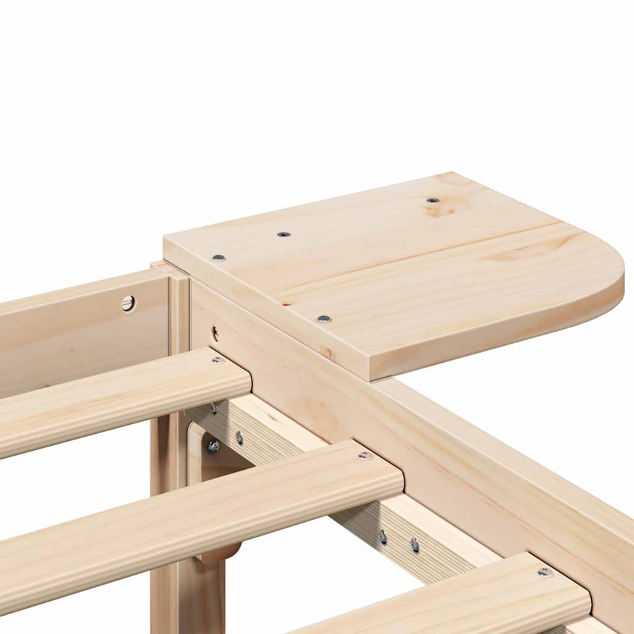 Bedframe met nachttafels Bruin 140 x 190 cm Bruin