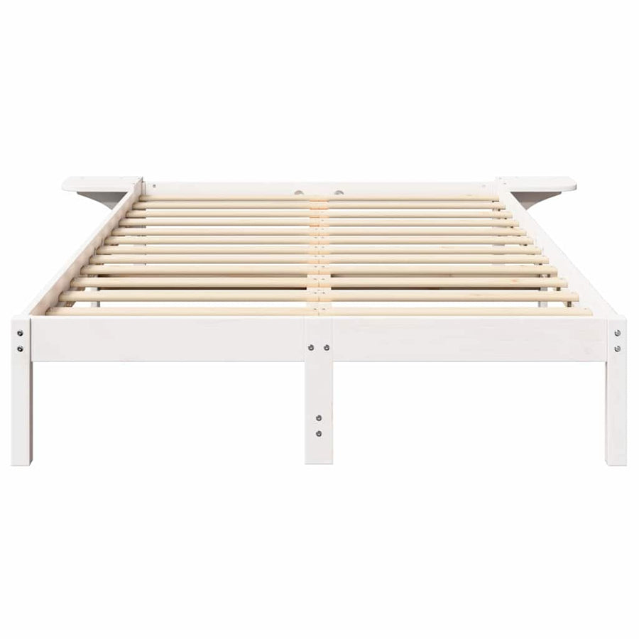 Bedframe met nachttafels Wit 140 x 190 cm Wit