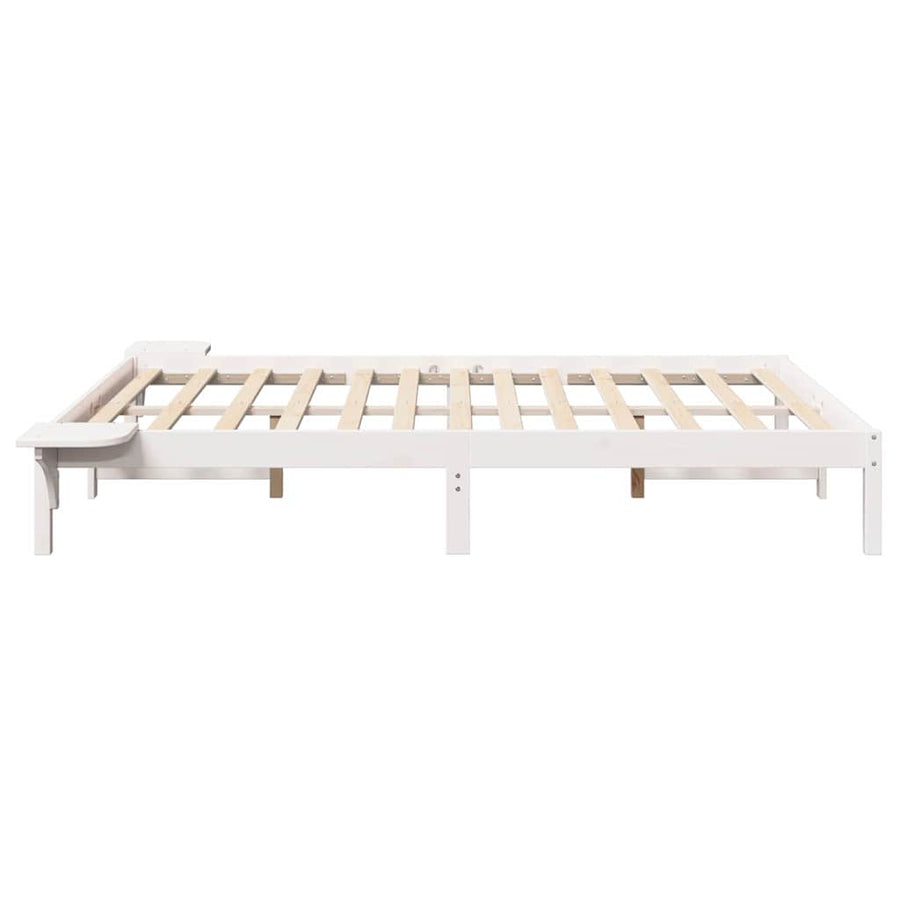 Bedframe met nachttafels Wit 140 x 190 cm Wit