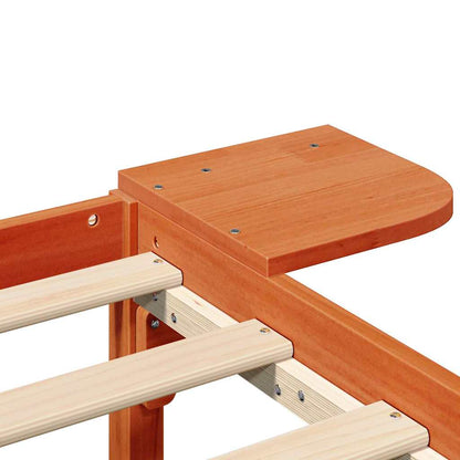 Bedframe met nachttafels Bruin 140 x 190 cm Wasbruin