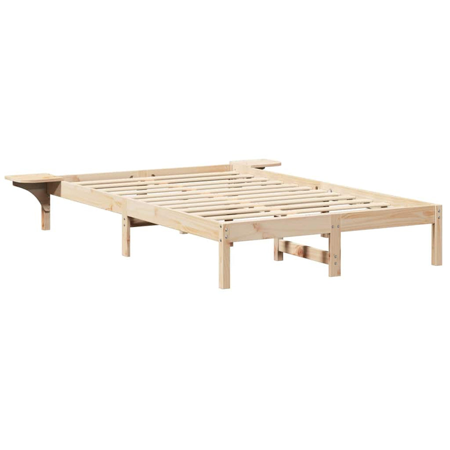 Bedframe met nachttafels Bruin 135 x 190 cm Bruin