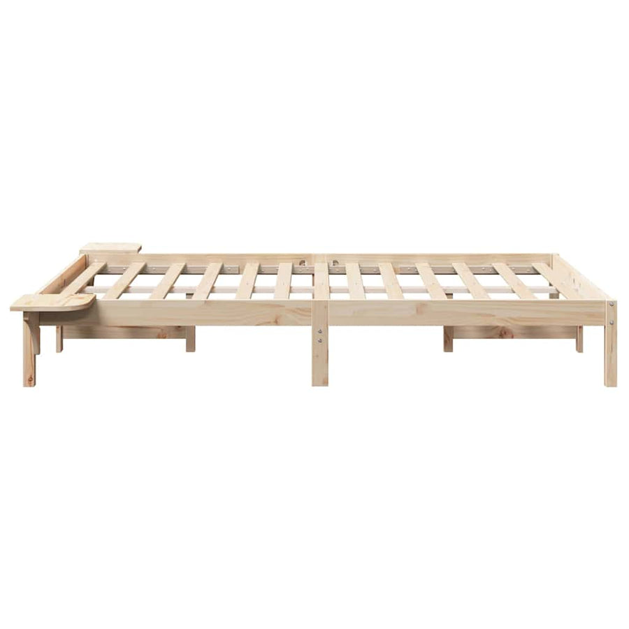 Bedframe met nachttafels Bruin 135 x 190 cm Bruin