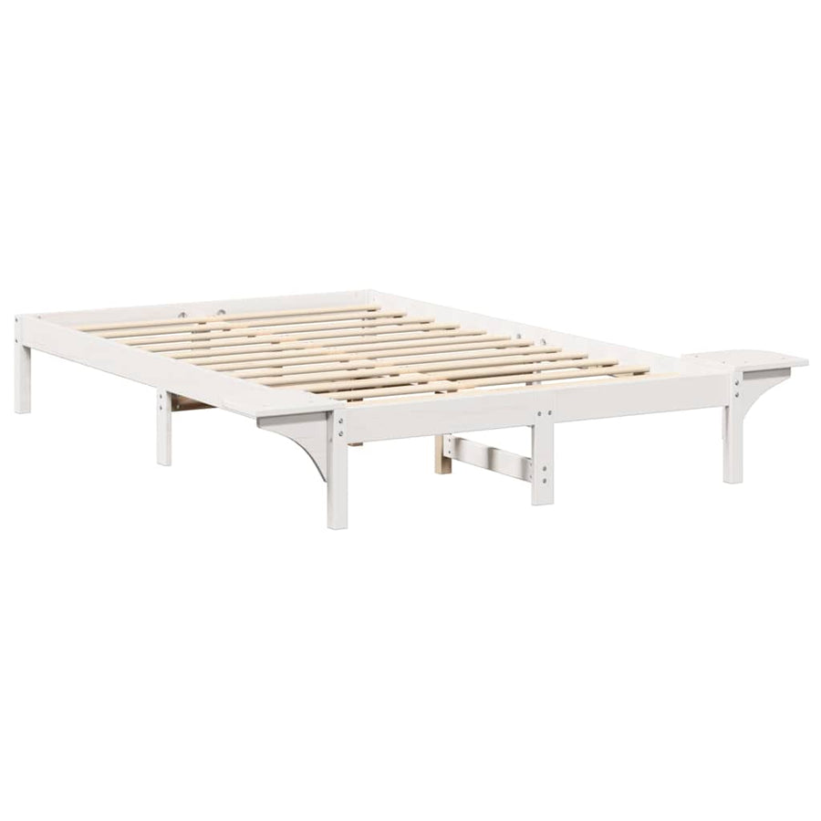 Bedframe met nachttafels Wit 135 x 190 cm Wit