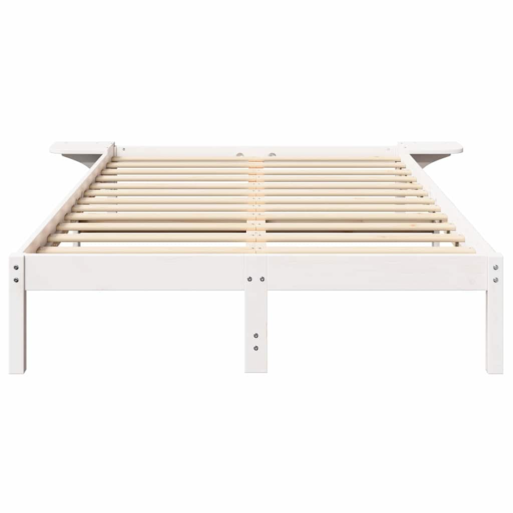 Bedframe met nachttafels Wit 135 x 190 cm Wit