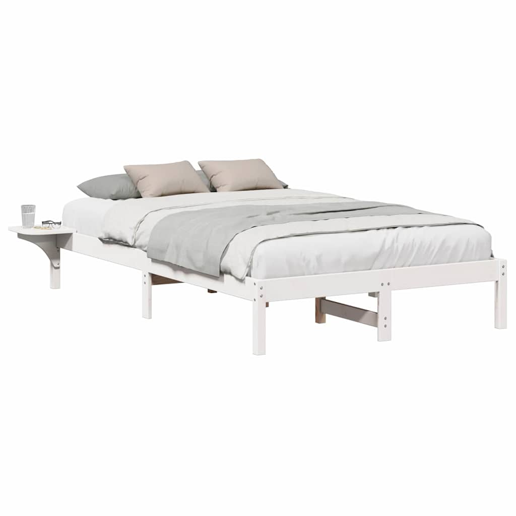 Bedframe met nachttafels Wit 135 x 190 cm Wit