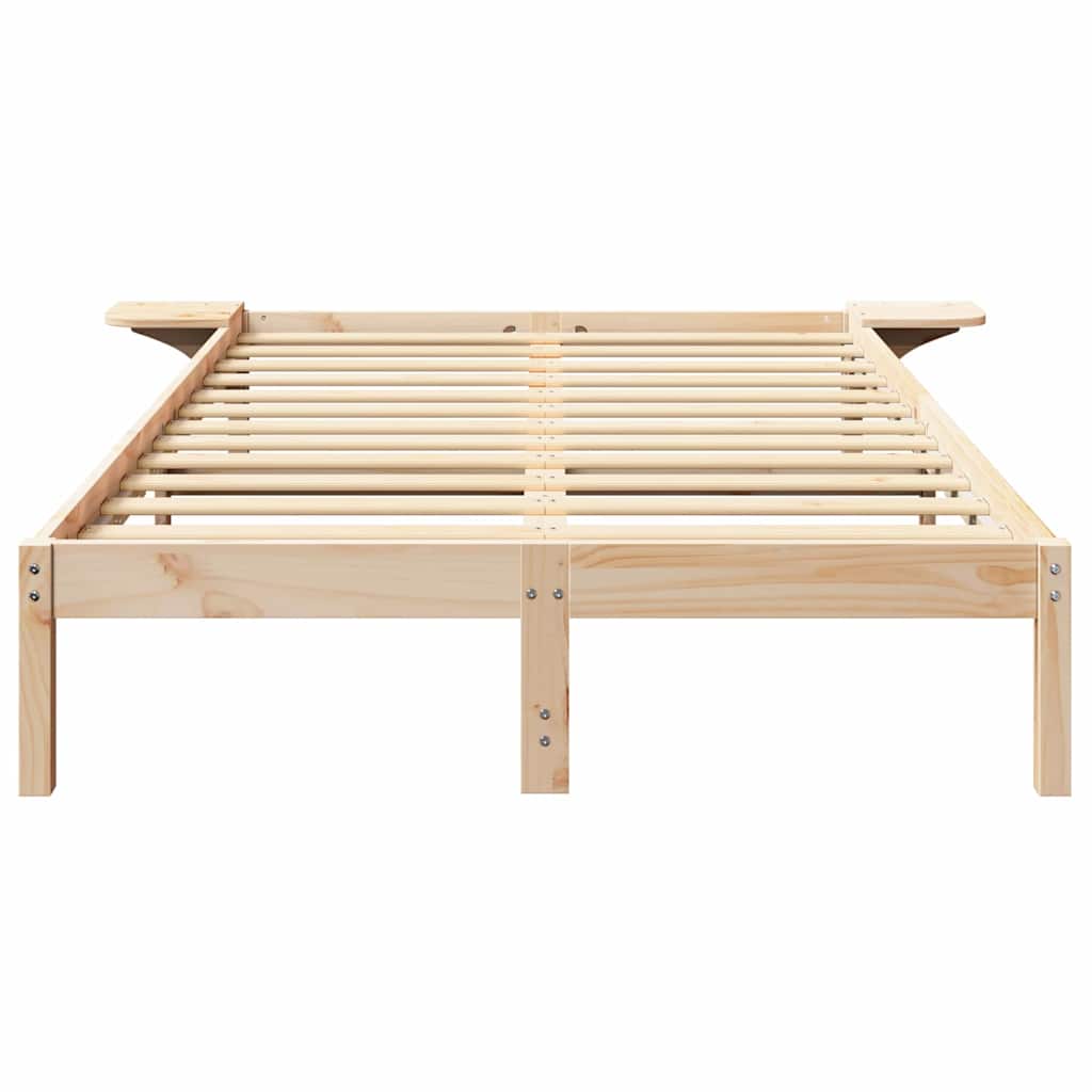 Bedframe met nachttafels Bruin 120 x 190 cm Bruin