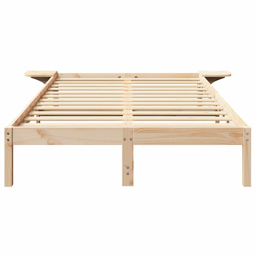 Bedframe met nachttafels Bruin 120 x 190 cm Bruin