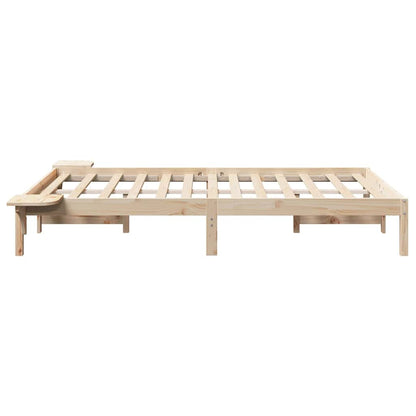 Bedframe met nachttafels Bruin 120 x 190 cm Bruin