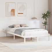 Bedframe 120x190 cm wit massief grenenhout