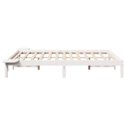 Bedframe met nachttafels Wit 120 x 190 cm Wit