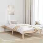 Bed Frame Natural 100 x 200 cm Solid Pine Wood