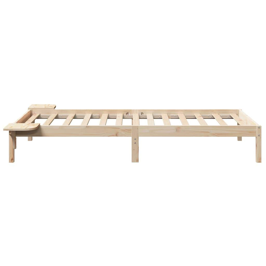 Bedframe met nachttafels Bruin 100 x 200 cm Bruin