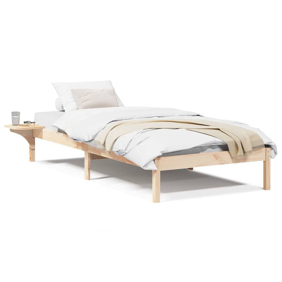 Bedframe met nachttafels Bruin 100 x 200 cm Bruin