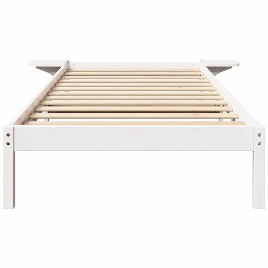 Bedframe met nachttafels Wit 90 x 200 cm Wit