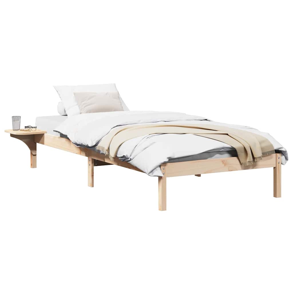 Bedframe met nachttafels Bruin 80 x 200 cm Bruin