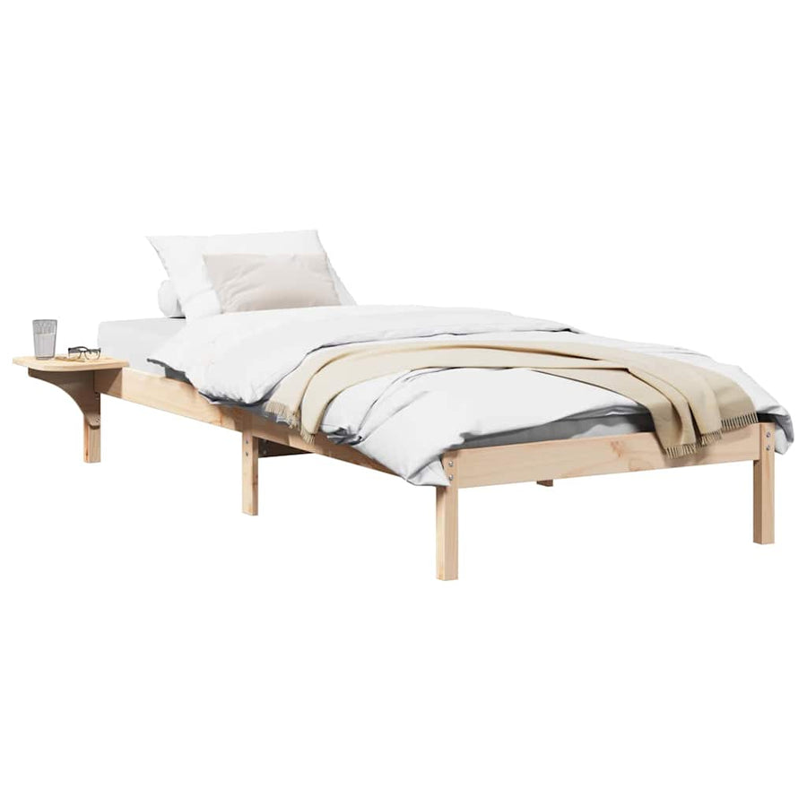 Bedframe met nachttafels Bruin 80 x 200 cm Bruin