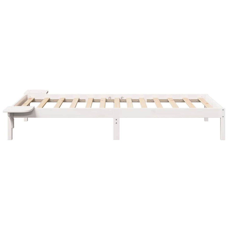 Bedframe met nachttafels Wit 90 x 190 cm Wit
