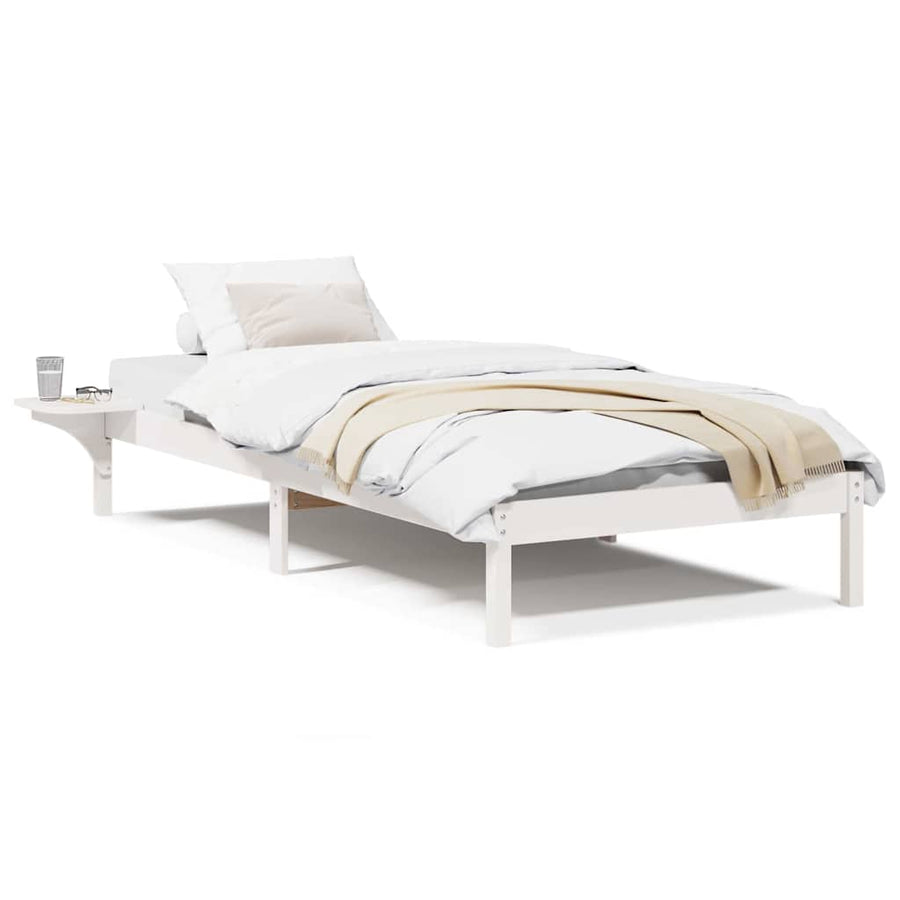 Bedframe met nachttafels Wit 75 x 190 cm Wit