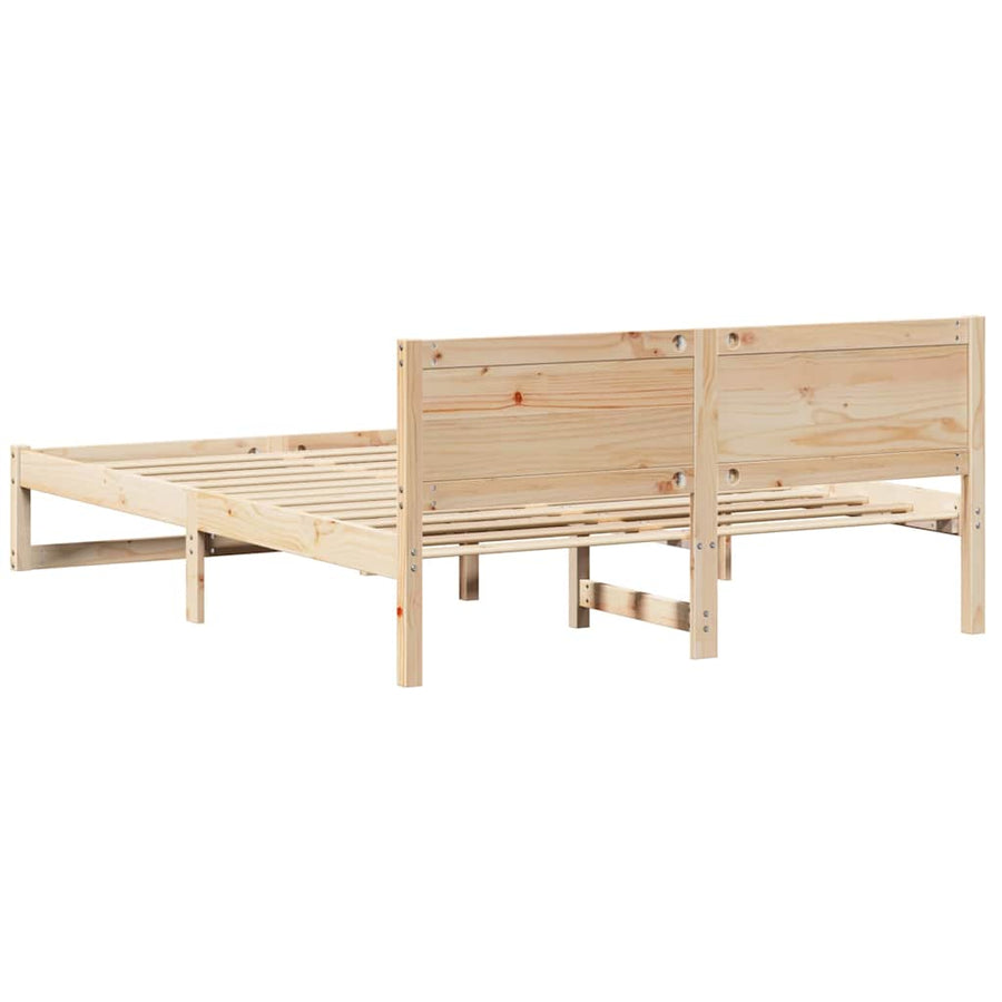 Bedframe met Hoofdeinde 140x200 cm van Massief Vurenhout
