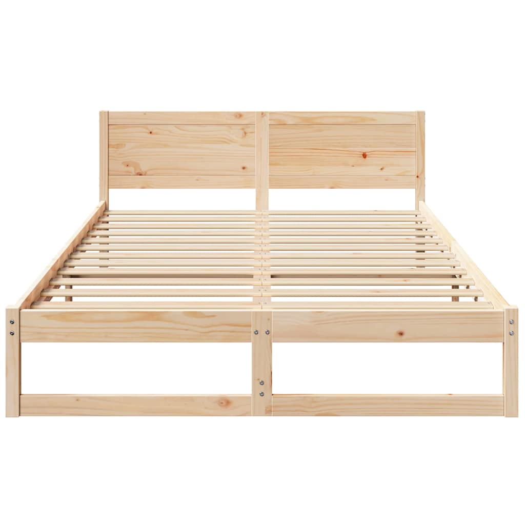 Bedframe met Hoofdeinde 140x200 cm van Massief Vurenhout