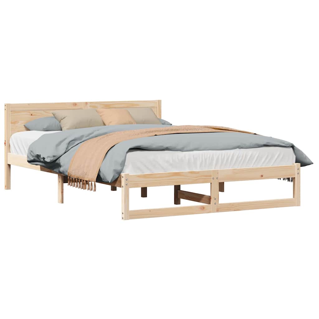 Bedframe met Hoofdeinde 140x200 cm van Massief Vurenhout