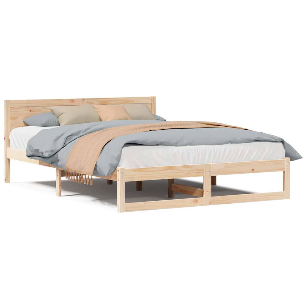 Bedframe met Hoofdeinde 140x200 cm van Massief Vurenhout