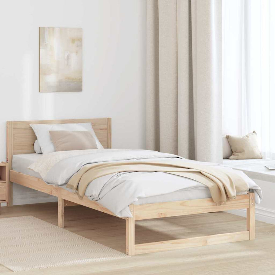Bedombouw met Hoofdbord 90x200 cm Massief Hout