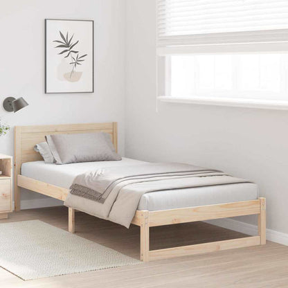 Bedombouw met Hoofdbord 90x200 cm Massief Hout
