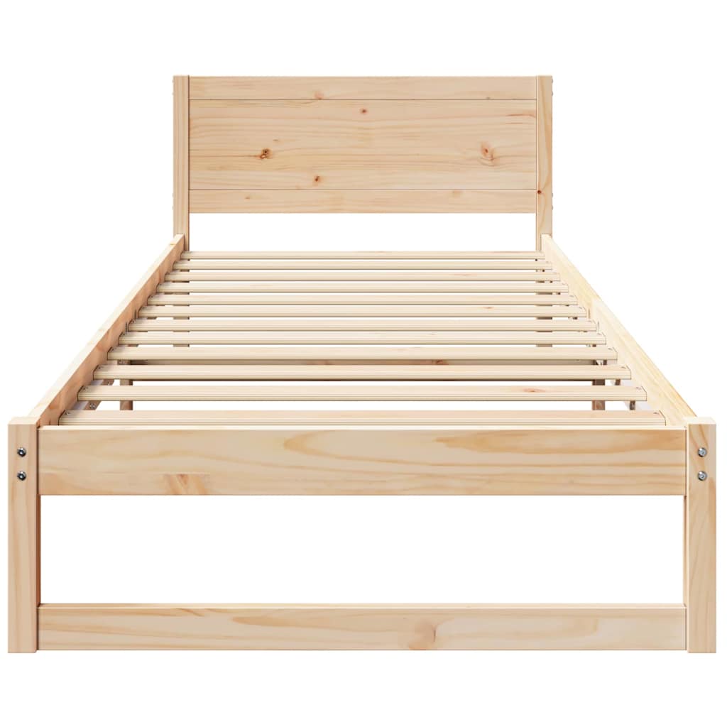 Bedombouw met Hoofdbord 90x200 cm Massief Hout