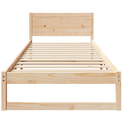 Bedombouw met Hoofdbord 90x200 cm Massief Hout