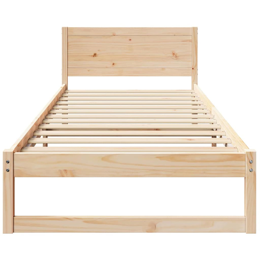 Bedombouw met Hoofdbord 90x200 cm Massief Hout
