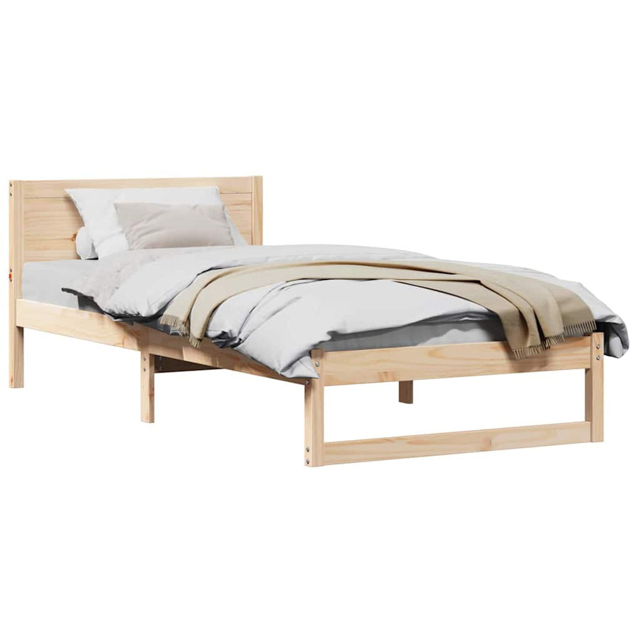Bedombouw met Hoofdbord 90x200 cm Massief Hout