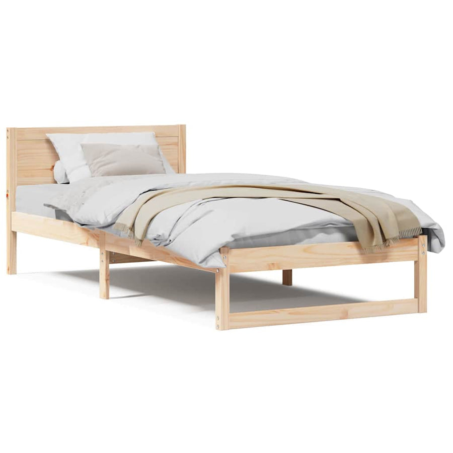 Bedombouw met Hoofdbord 90x200 cm Massief Hout