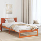 Bed frame with headboard Honey Brown 75 x 190 cm Solid pine wood