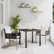 Tuinset 2 persoons PE Rattan bruin zwart