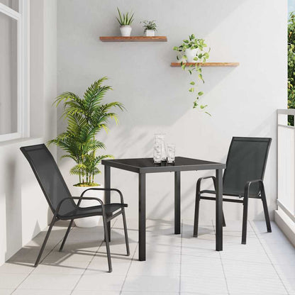 Tuin Eetset 3 Pcs Textilene En Staal 2-zits
