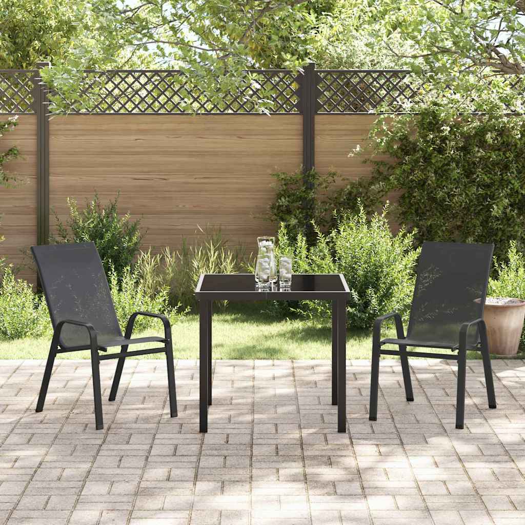 Tuin Eetset 3 Pcs Textilene En Staal 2-zits