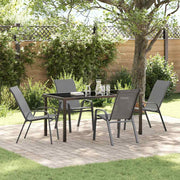 Garden Dining Set 5 Pcs Textilene And Steel 4-Seater