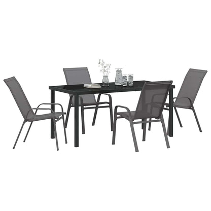 Tuin Eetset 5 Pcs Textilene En Staal 4-persoons
