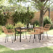 Tuin eettafelset 5 pcs Bruin Gepoedercoat staal