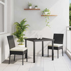 Tuin eettafelset 3-delig zwart staal