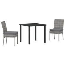 Tuin eettafelset 3 pcs Grijs Gepoedercoat staal