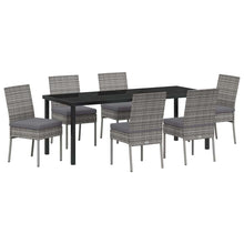 Tuin Eettafelset 7 Pcs Grijs Gepoedercoat Staal