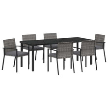 Tuin Eettafelset 6 Pcs Grijs Gepoedercoat Staal